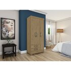 Guarda Roupa Solteiro Be16 3 Portas E 2 Gavetas Briz