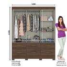 Guarda Roupa Solteiro Be21 Com 3 Portas De Correr E 6 Gavetas