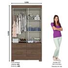 Guarda Roupa Solteiro Be25 Flex 2 Portas Deslizantes Com Espe