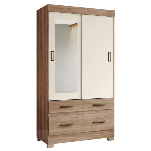 Guarda Roupa Solteiro Be25 Flex 2 Portas Deslizantes Com Espe