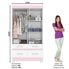 Guarda Roupa Solteiro Be25 Flex 2 Portas Deslizantes Com Espe