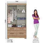 Guarda Roupa Solteiro Be25 Flex 2 Portas Deslizantes - Móveis