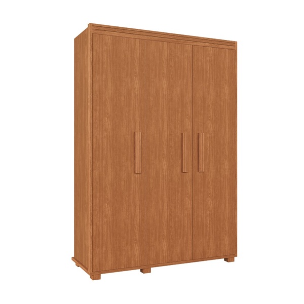 Guarda Roupa Solteiro Belize 3 Portas Pés Madeira Camas Fênix