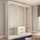Guarda-roupa Solteiro Belmont 6 Portas 2 Gavetas Branco - Pan