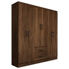 Guarda-roupa Solteiro Belmont 6 Portas 2 Gavetas Castanho - P