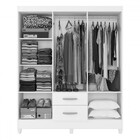 Guarda-roupa Solteiro Brasília 6 Portas 2 Gavetas Canelato Ru