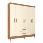 Guarda-roupa Solteiro Brasília 6 Portas 2 Gavetas Canelato Ru