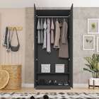 Guarda-roupa Solteiro Brixton 2 Pt Cinza Escuro