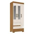 Guarda Roupa Solteiro Bs05 3 Portas E 2 Gavetas Com Espelho -