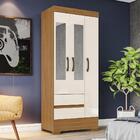 Guarda Roupa Solteiro Bs05 3 Portas E 2 Gavetas Com Espelho -