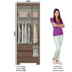 Guarda Roupa Solteiro Bs05 3 Portas E 2 Gavetas Com Espelho -