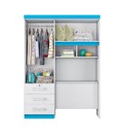 Guarda-roupa Solteiro C/ Baú Duster - Albatroz - Flex / Color