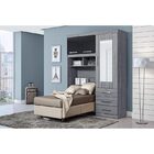 Guarda-Roupa Solteiro c/ Baú Duster - Albatroz - Platina / Pr