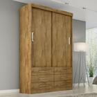 Guarda Roupa Solteiro Cairo 2 Portas Correr 6 Gav.