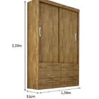 Guarda Roupa Solteiro Cairo 2 Portas Correr 6 Gav.
