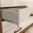 Guarda-roupa Solteiro Caju 4 Portas 3 Gavetas Nature/off Whit