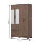 Guarda-roupa Solteiro Caju 4 Portas E 3 Gavetas Com Espelho C