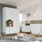 Guarda Roupa Solteiro Caju 4 Portas E 3 Gavetas - Móveis Henn