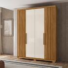 Guarda Roupa Solteiro Califórnia E Cômoda Ms913 Freijó Off Wh