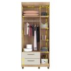 Guarda Roupa Solteiro Canadá 3 Portas Amêndoa Off White