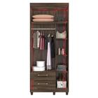 Guarda Roupa Solteiro Canadá 3 Portas Café Wood