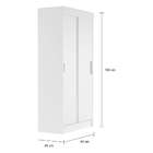 Guarda-roupa Solteiro Cancún 2pt Branco