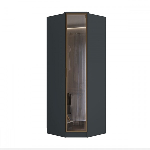 Guarda-roupa Solteiro Canto Ravi 1 Porta Reflecta 2 Prateleir