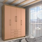 Guarda-roupa Solteiro Canyon 4 Portas 3 Gavetas Nature/camari