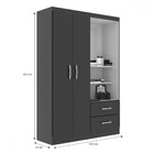 Guarda-roupa Solteiro Capelinha 2 Portas 2 Gavetas Com Espelh