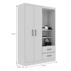 Guarda-roupa Solteiro Capelinha 2 Portas 2 Gavetas Com Espelh