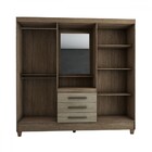 Guarda-roupa Solteiro Capelinha 4 Portas 3 Gavetas Com Espelh