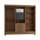 Guarda-roupa Solteiro Capelinha 4 Portas 3 Gavetas Com Espelh