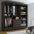 Guarda-roupa Solteiro Capelinha 4 Portas 3 Gavetas Com Espelh