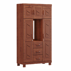 Guarda-roupa Solteiro Capelinha 5 Portas 3 Gavetas Com Espelh