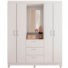 Guarda-roupa Solteiro Capelinha Clapton 4 Portas 3 Gavetas Co