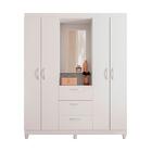 Guarda-roupa Solteiro Capelinha Clapton 4 Portas 3 Gavetas Co