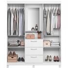 Guarda-roupa Solteiro Capelinha Clapton 4 Portas 3 Gavetas Co