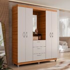 Guarda-roupa Solteiro Capelinha Clapton 4 Portas 3 Gavetas Co