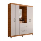 Guarda-roupa Solteiro Capelinha Clapton 4 Portas 3 Gavetas Co