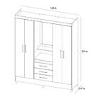 Guarda Roupa Solteiro Capelinha Persia Com Espelho Demobile