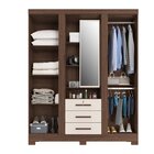 Guarda Roupa Solteiro Capelinha Premium 3 Portas De Bater 3 G