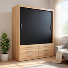 Guarda Roupa Solteiro Capri 2 Portas Correr 6 Gavetas