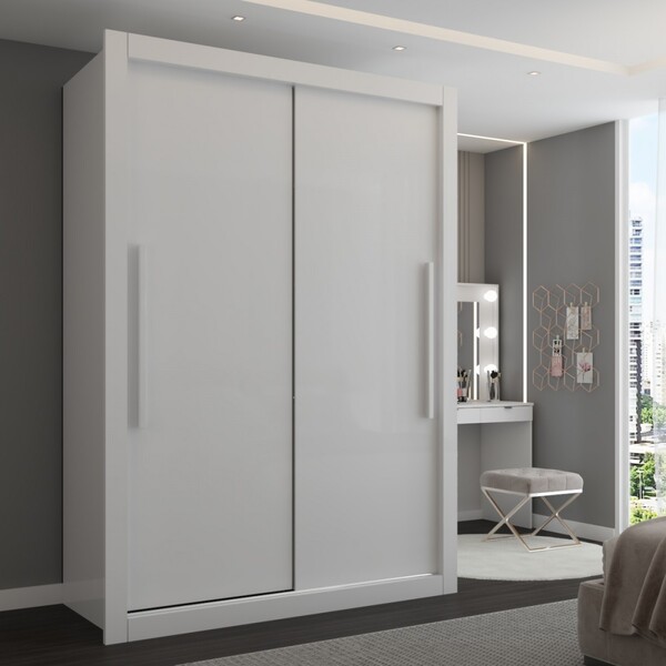 Guarda-roupa Solteiro Cardiff 2 Portas 2 Gavetas Branco - Pan