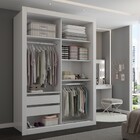 Guarda-roupa Solteiro Cardiff 2 Portas 2 Gavetas Branco - Pan