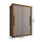 Guarda-roupa Solteiro Cardiff 2 Portas 2 Gavetas Cinamomo/off