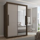 Guarda-roupa Solteiro Cardiff 2 Portas 2 Gavetas Com Espelho