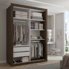 Guarda-roupa Solteiro Cardiff 2 Portas 2 Gavetas Ipê/off Whit