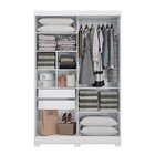 Guarda-roupa Solteiro Cb01 2 Portas 2 Gavetas Com Espelho Bra