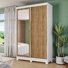 Guarda-roupa Solteiro Cb01 2 Portas 2 Gavetas Com Espelho Bra