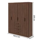 Guarda Roupa Solteiro Celebrare 6 Portas 4 Gavetas Móveis Lop